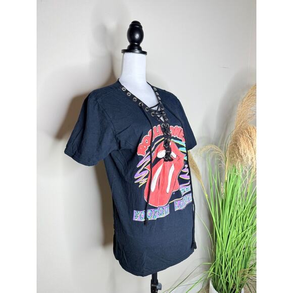 Reclaimed Vintage 1994 Rolling Stones Voodoo Lounge Rock Emo Goth Punk Womens Sm - Picture 2 of 8